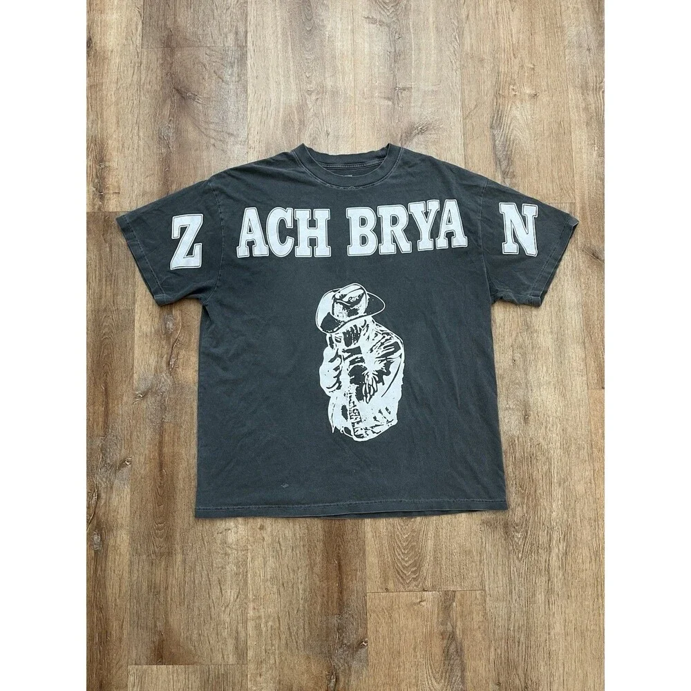 Zach Bryan Burn Burn Burn Buckeye Tour Shirt Tee Gray Large Concert Promo Merch